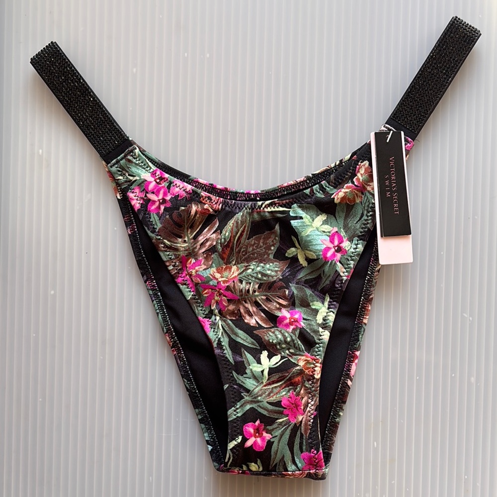 Victoria Secret Swim Bikini Bottom Brazilian Shine Strap